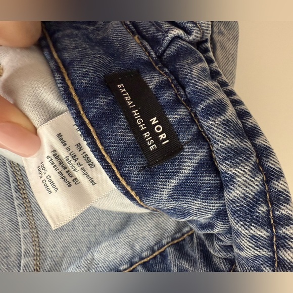 VERONICA BEARD Nori Denim Paperbag Shorts Extra High Rise with Belt size 25 - Picture 7 of 12